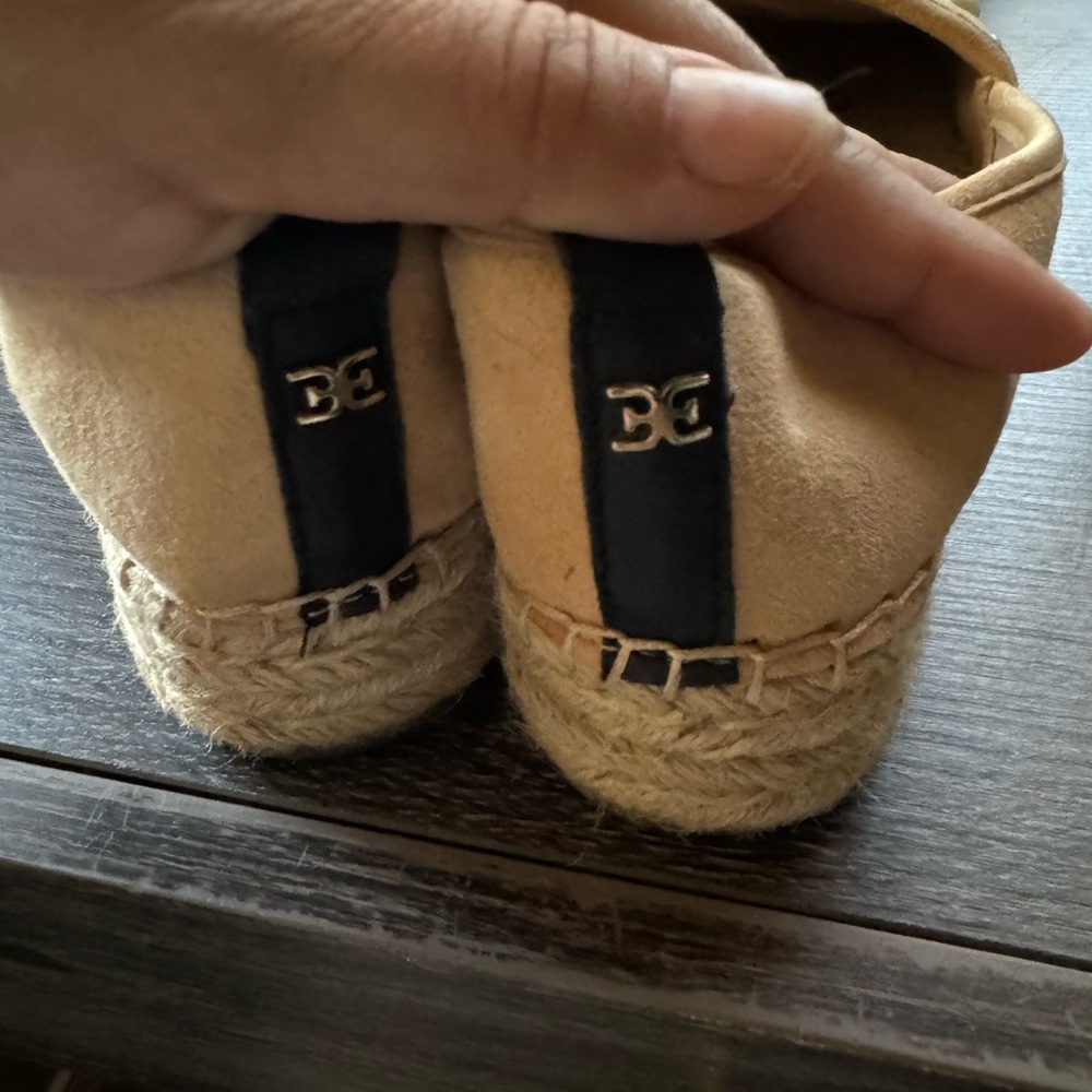 BC Espadrille Flats Beige and Navy